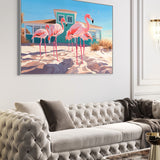Transform your space with coastal charm! Explore contemporary art portraying a Hamptons beach house, flamingos, and palm trees in Palm Beach